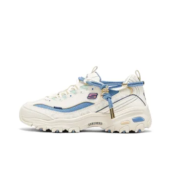 Skechers DLITES Anti Slip Wear Resistant Low Top Chunky Sneakers Women's White Blue