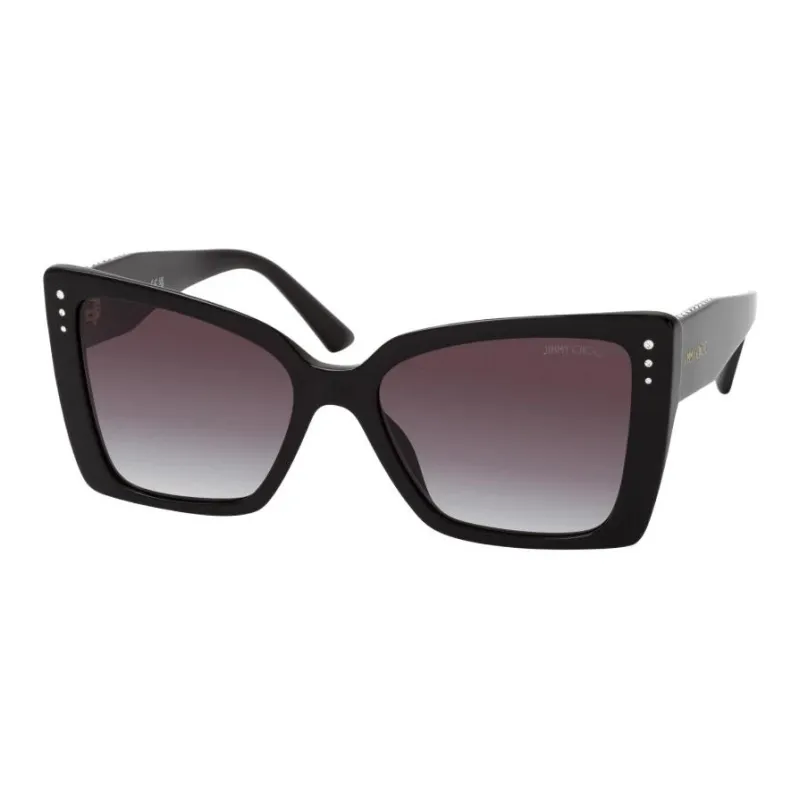 Jimmy Choo Plastic Irregular Shape Sunglasses Unisex Black-0
