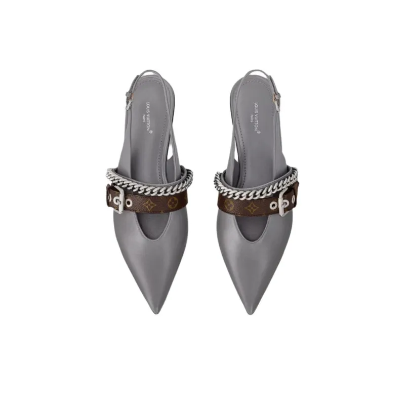 LOUIS VUITTON Vibe Casual Single Shoes Women's Gray-2