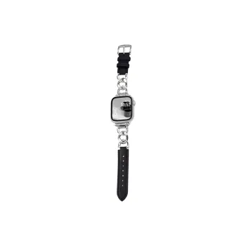 KVZUVUU Apple Compatibility Watch Band Metal, Leather Material