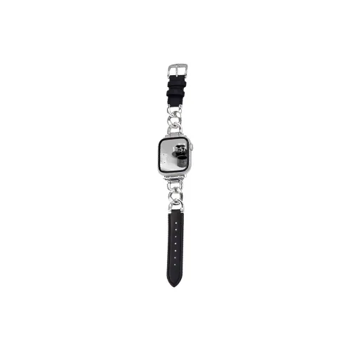 KVZUVUU Apple Compatibility Watch Band Metal, Leather Material
