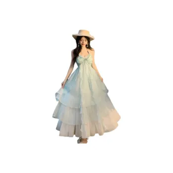 Mu Xiao Xin Slip Dresses Women's Mint Mambo
