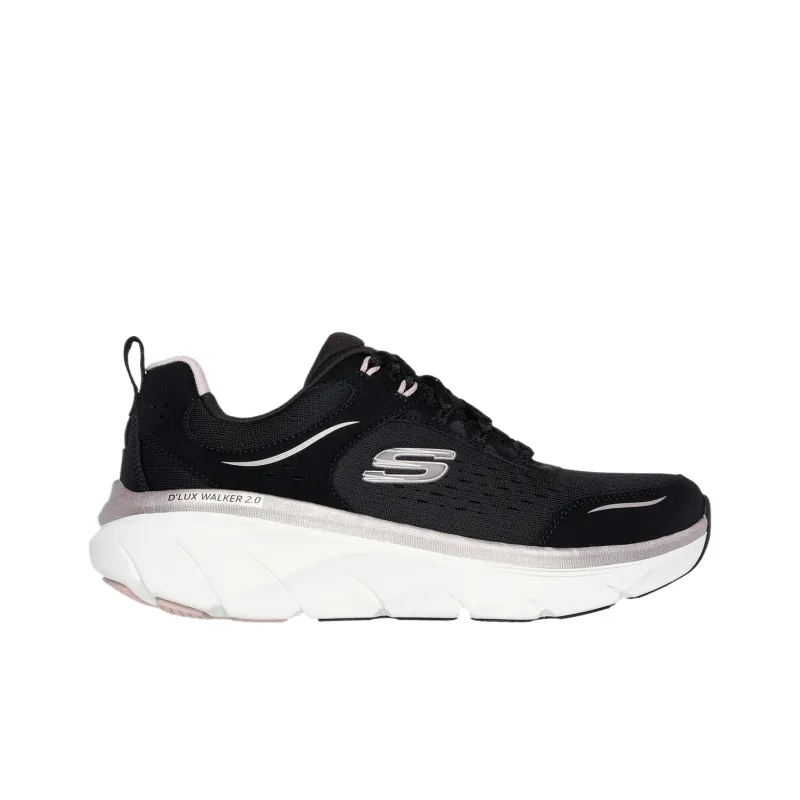 Skechers Deluxe Walker Low Top Casual Shoes Women's Black-1