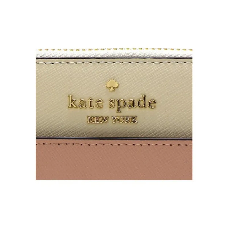Kate Spade Leather Wallet Tubas Women's Rose Smoky & Ecru-9