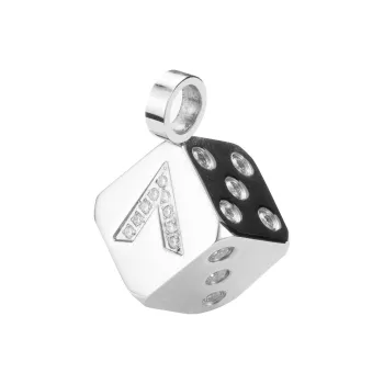 ACIUM Luxury Minimalist Style Titanium Steel Non Oxidation Individual Trendy Premium Dice, Pendant Unisex