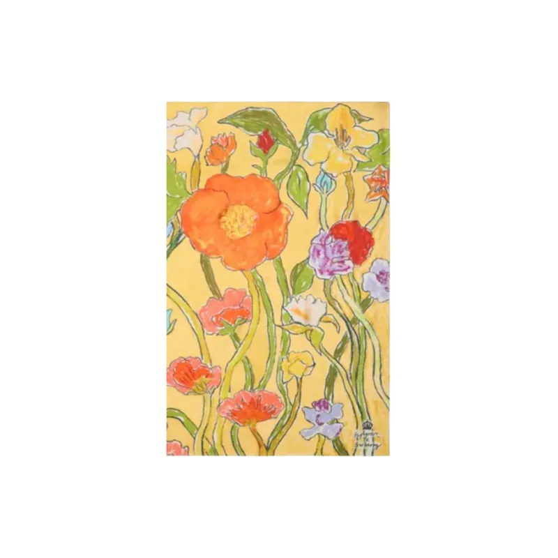 Burberry Mulberry Silk Scarves Unisex Yellow-2