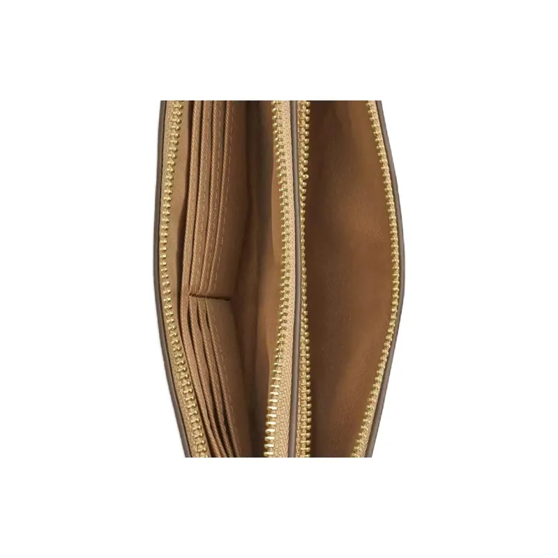 COACH Coated Canvas Wallet Women's Champagne-3