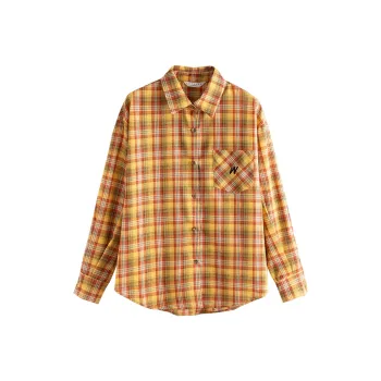 Tonlion Shirts Women's Yellow