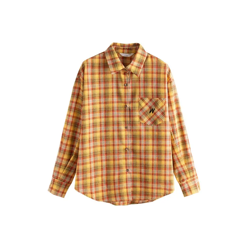 Tonlion Shirts Women's Yellow-0