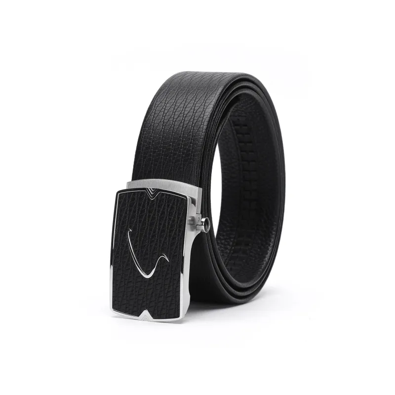 Satchi Cow Leather Belts Men's Black Width 3.7cm-1