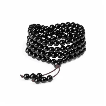 ANXING Obsidian Beaded Bracelet For Fidgeting, Individual Multi Wrap Layering Unisex
