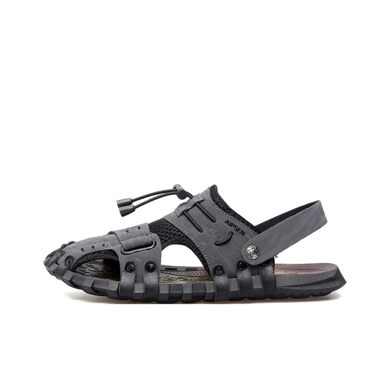 AIPSEN Beach Sandals Men's Gray-0