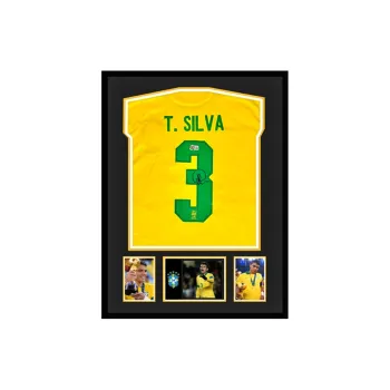 Three For Brazil Jersey Beckett Official Certification, Deluxe Framing, Outer Frame Approx. 65x85cm Unisex