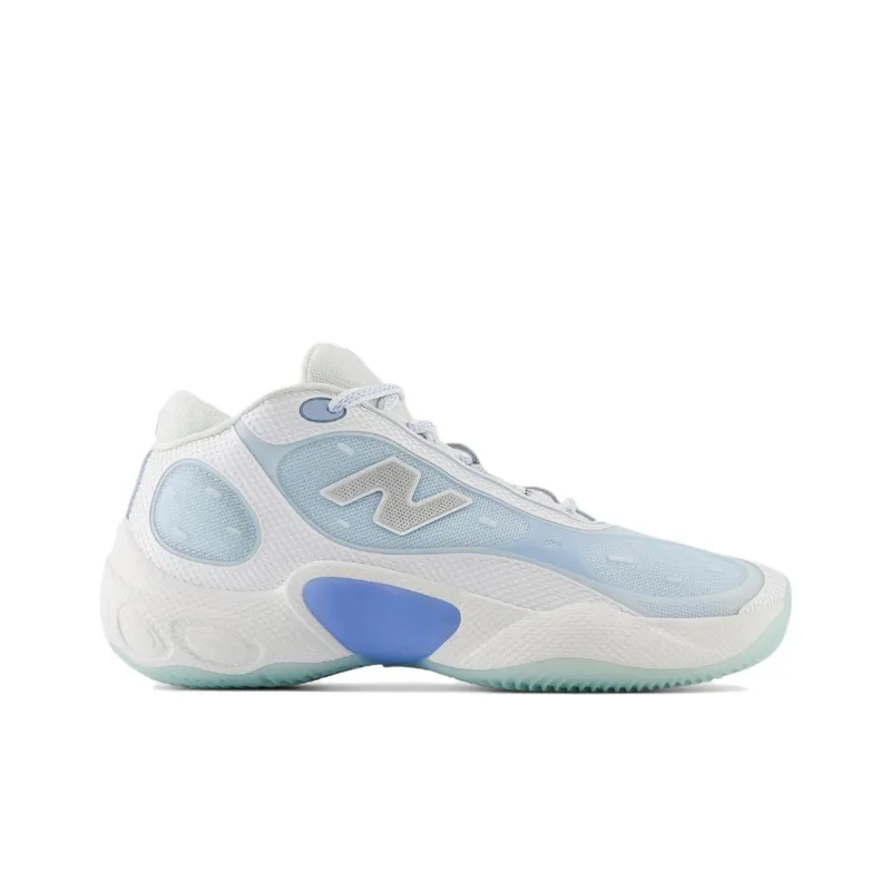 New Balance NB Fresh Foam BB V3 Anti Slip Wear Resistant Low Top Basketball Shoes Men's White Blue-1
