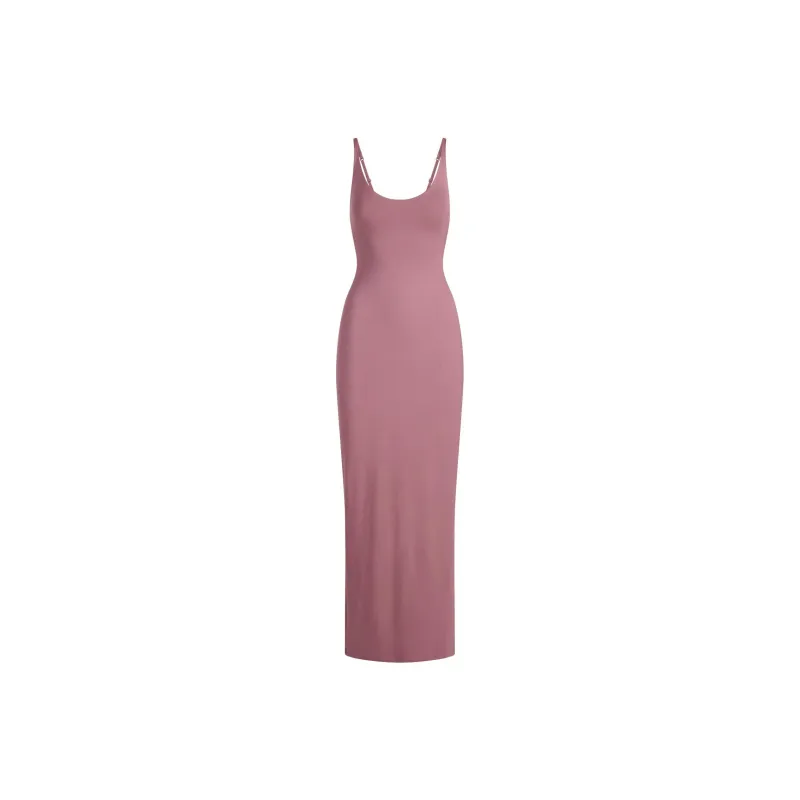 SKIMS SS25 SMOOTH LAYERS SCOOP NECK LONG DRESS Slip Dress Women's-0