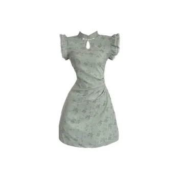 GUOZHEN Short Sleeved Dress Women's
