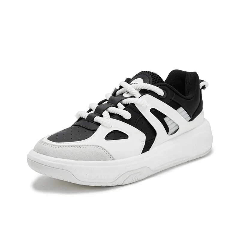 361° Rowing Boat Anti Slip Wear Resistant Low Top Skateboard Shoes Men's Black White-1
