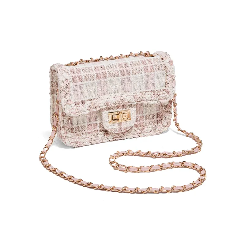 FOXER Fabric Shoulder Bag Women's Pink-1