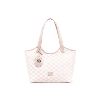 Teenie Weenie PU Tote Handbag, Shoulder Bag Women's Girly Pink/Almond White