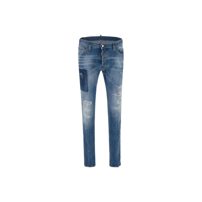 DSQUARED 2 Distressed Washed Skater Jeans-0