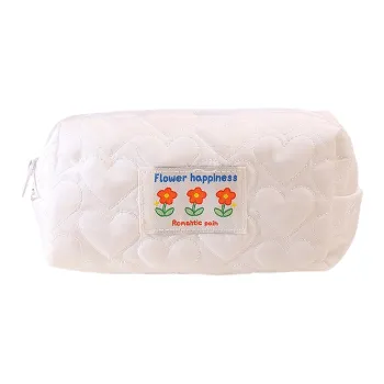QEEDNS Cute Refreshing Heart Makeup Bags Large Capacity Portable