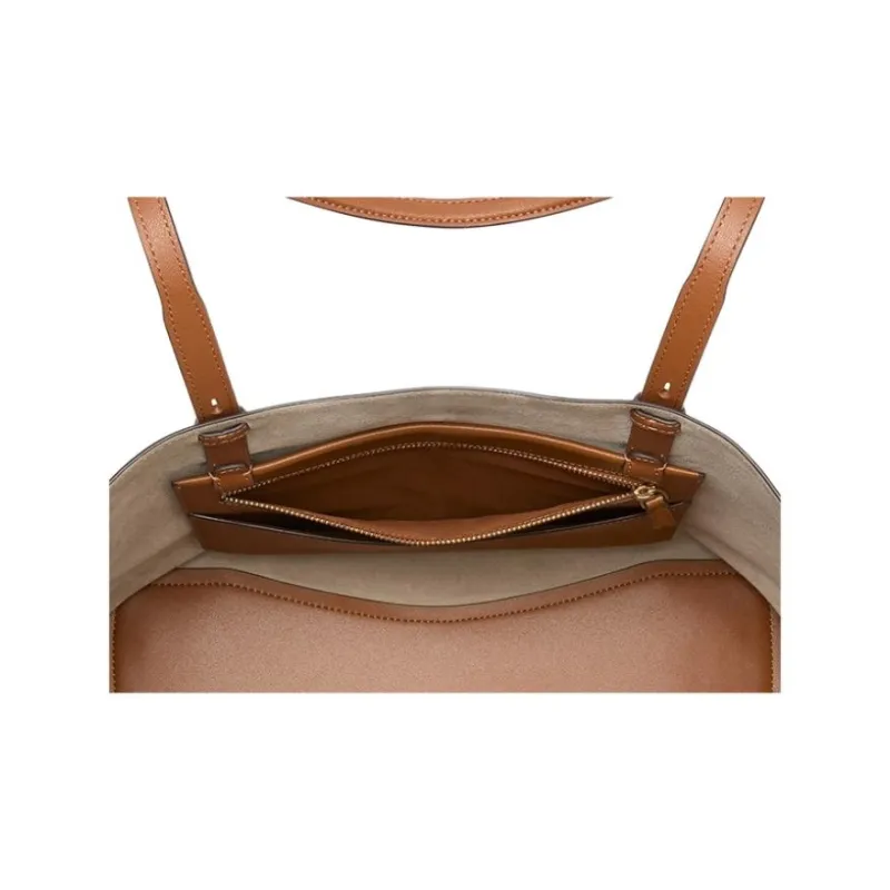 Kate Spade Cow Leather Tote Bag, Shopping Bag, Shoulder Bag Tubas Women's Caramel-5