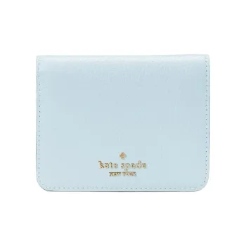 Kate Spade LENA Leather Wallet Trumpets Women's Sky Blue