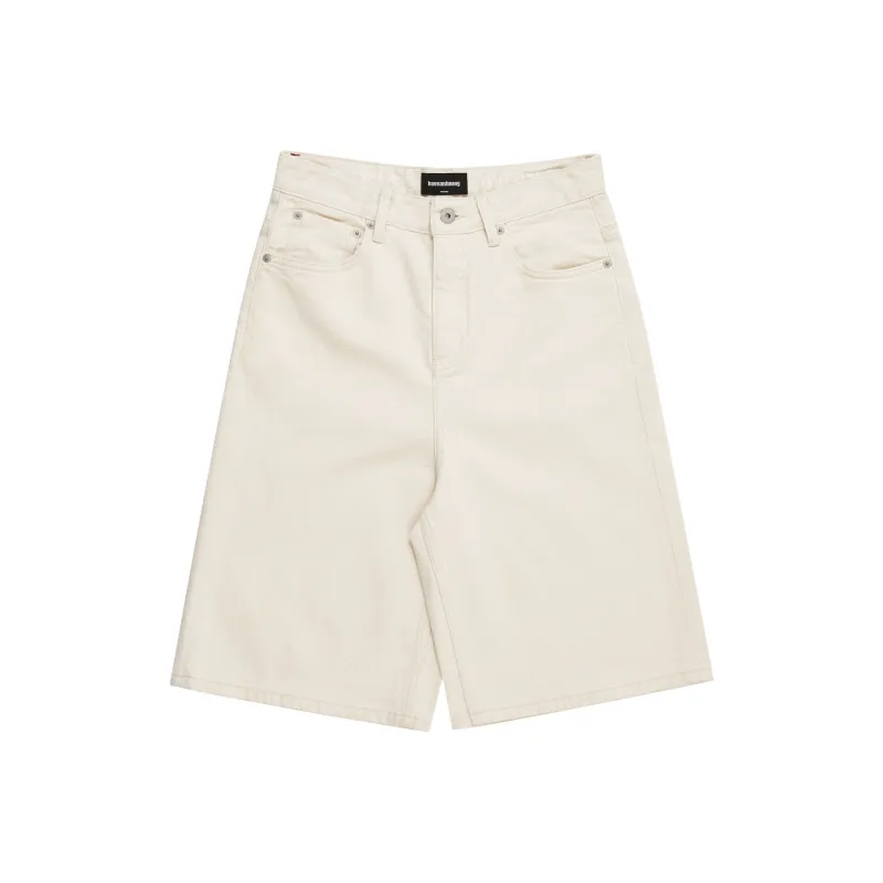 Haonanhuang Denim Shorts Unisex-5