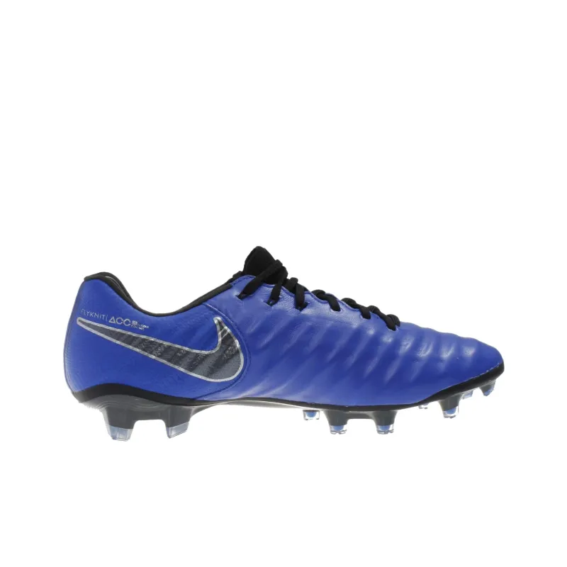 Nike Tiempo Legend 7 Elite FG Rubber Long Studs Cushioning, Wear Resistant Soccer Shoes Unisex Blue-1