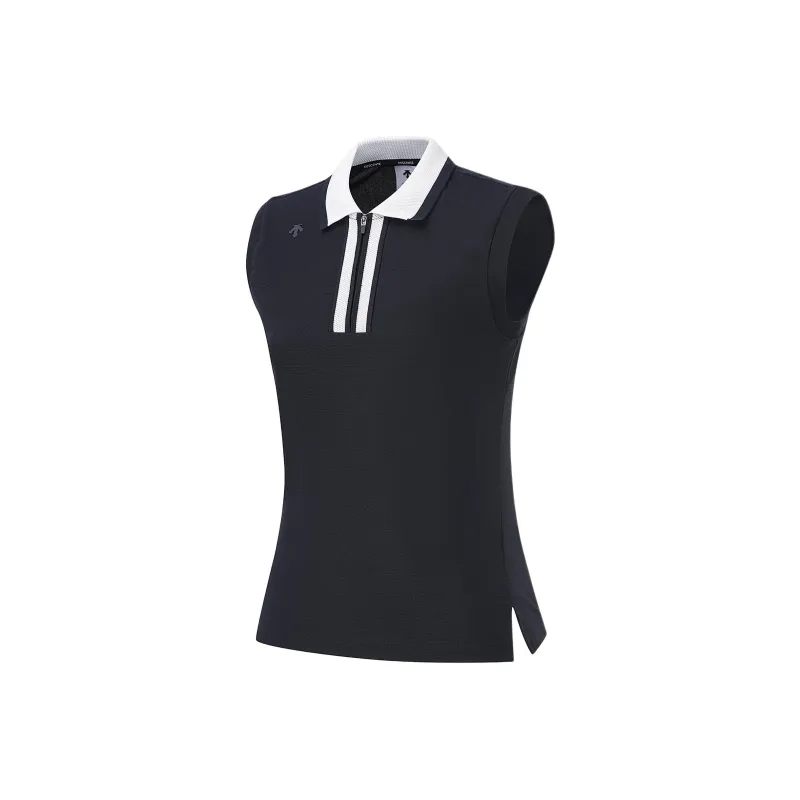 DESCENTE Polo Shirt Women's Marine Blue-2