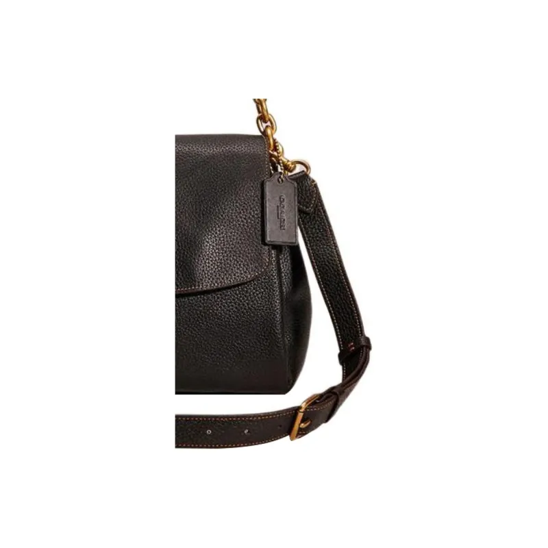 COACH May Leather Portable Crossbody Bag, Shoulder Bag Tubas Women's Black-1