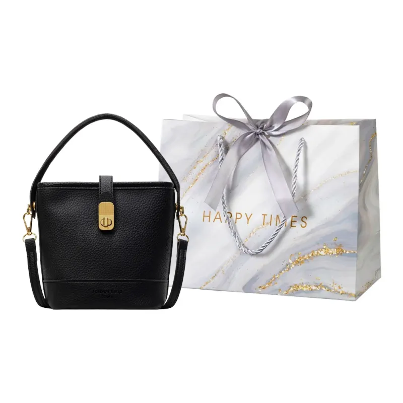 Miss Angel PU Shoulder Bag, Crossbody Bag, Handbag Women's Black/Yellow/Khaki/Pink-0