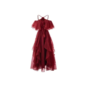 GUOZHEN Short Sleeved Dress Women's