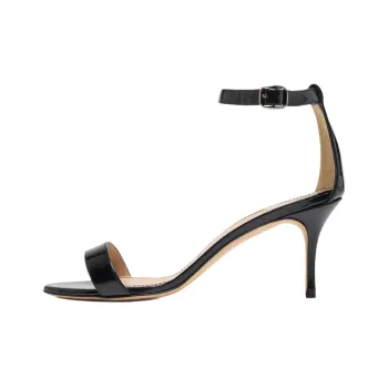 MANOLO BLAHNIK Chaos One Strap Sandals 7cm Women's Black