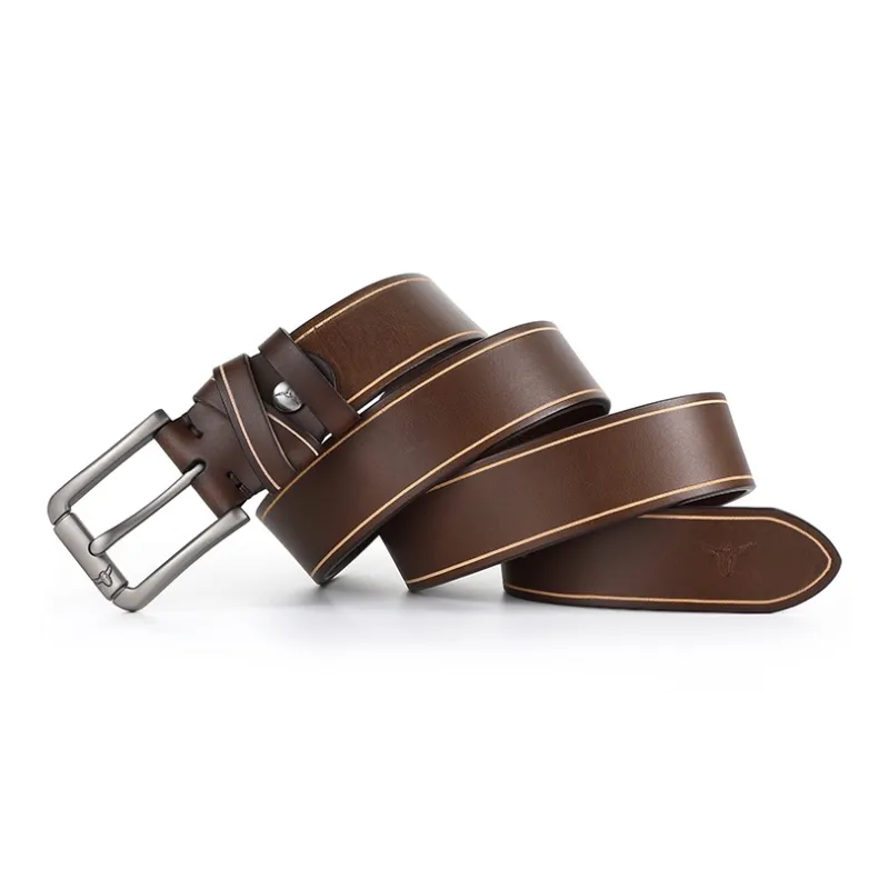 POLOMEISDO Cow Leather Belts Men's Width 3.8cm-3