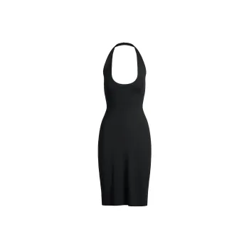 SKIMS SS25 SMOOTH LAYERS PLUNGE HALTER MIDI DRESS Slip Dress Women's
