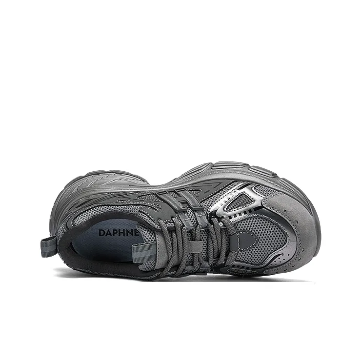 DAPHNE Low Top Chunky Sneakers Women's Gunmetal Gray-5