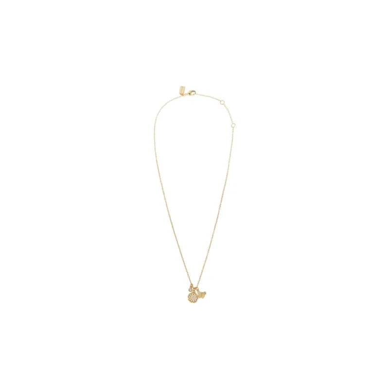 COACH Floral motif Earrings + Necklace-1