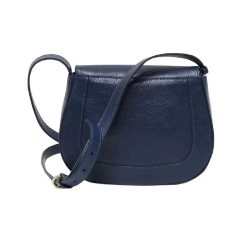 Il Bisonte Cow Leather Crossbody Bag, Shoulder Bag Trumpets Women's Marine Blue-2