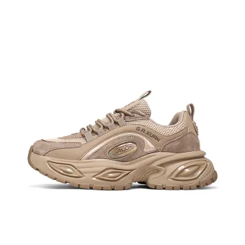 KYMOOU Shock Absorbers Slip Resistant Breathable Low Top Chunky Sneakers Men's