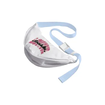 QRST Polyester Crossbody Bag, Shoulder Bag Unisex White/Apricot