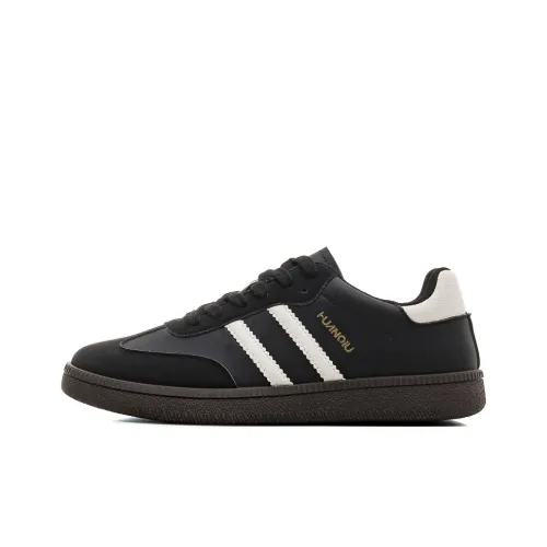 HUANQIU Slip Resistant, Abrasion Resistant, Breathable Low Top Skateboard Shoes Men's Black
