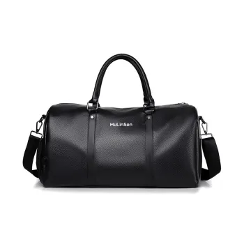 Mulinsen PVC Travel Bag Unisex Black/Brown
