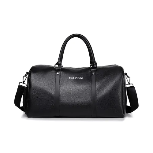 Mulinsen PVC Travel Bag Unisex Black/Brown