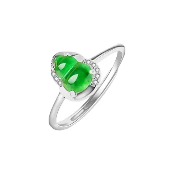 With The Heart Of The Jade Ice Glutinous Jadeite Rings Women's