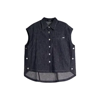 ELLE Shirts Women's Denim Blue