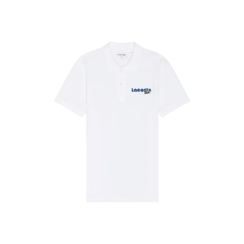 LACOSTE Logo print Piqué Polo Shirt-0