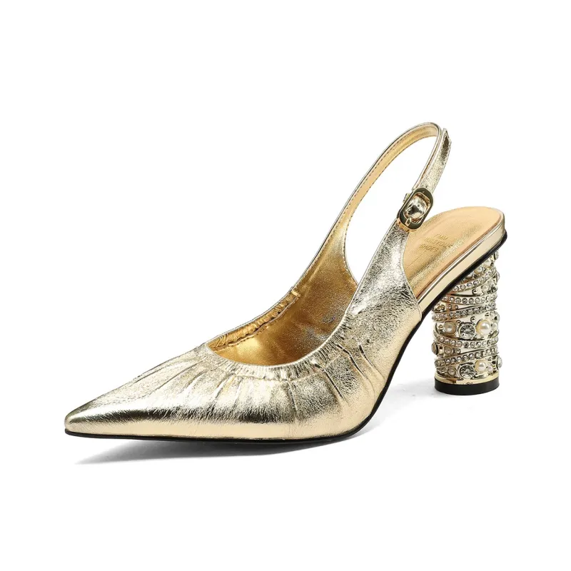 FMM High Heels Women's Gold/Silver-0