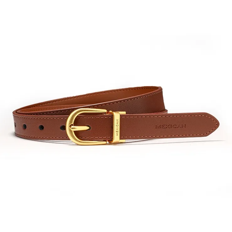 MEXICAN Split Cow Leather Belts Women's 2.4cm-6