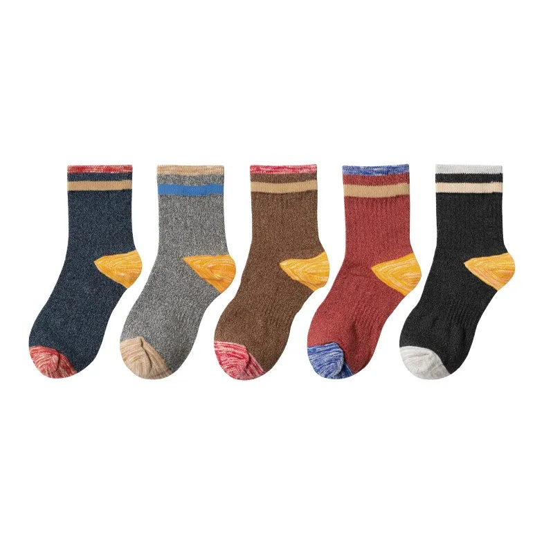 LIANGPU Mid Calf Socks Men's 5 Pack-3